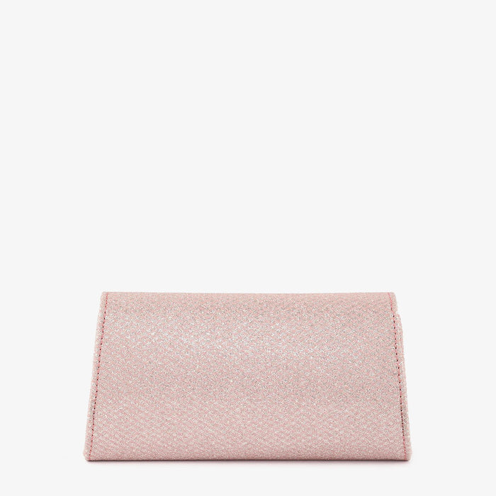 Pink Crystal Embellished Evening Clutch